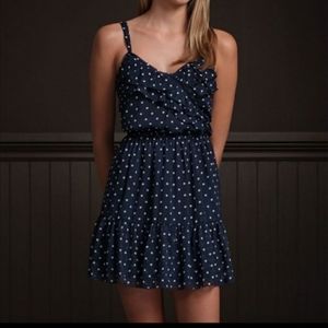 Hollister Navy Polka Dot Mini Dress